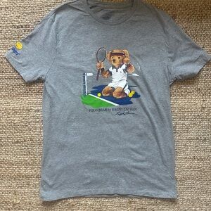 Ralph Lauren Gray Polo Bear Tennis Tee